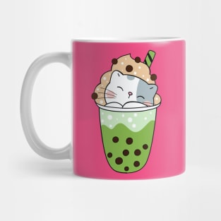 cute cat sleeping on ice cream Mug